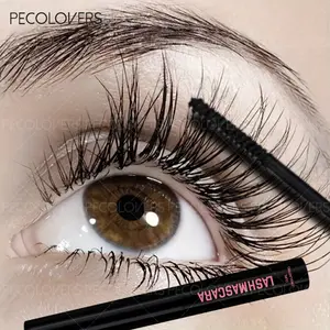 1PC 3D Curling Fanning Volumizing Mascara Liquid Fiber Waterproof Lengthening Black Eyelashes Brush Long Lasting Extension Fixed Shape Eye Makeup