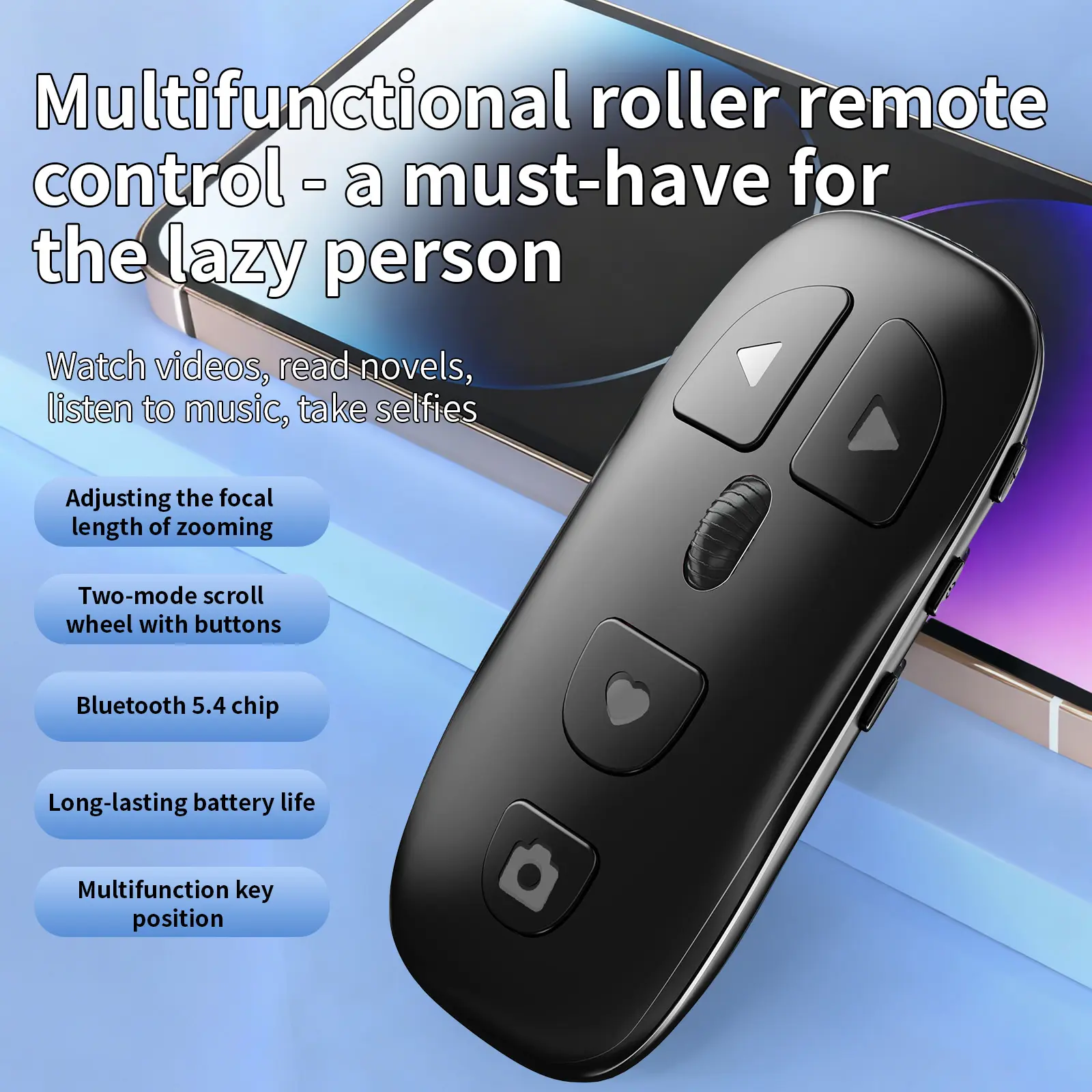 Bluetooth Wheeled Universal Remote Controller for Smartphones - TikTok Shop