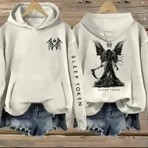 Sleep Token Shirt - Reaper Angel - Take Me Back To Eden Print Casual Print Vintage Sweatshirt - Hoodie, Gift For Fan Type 1 Sleeves With Designs
