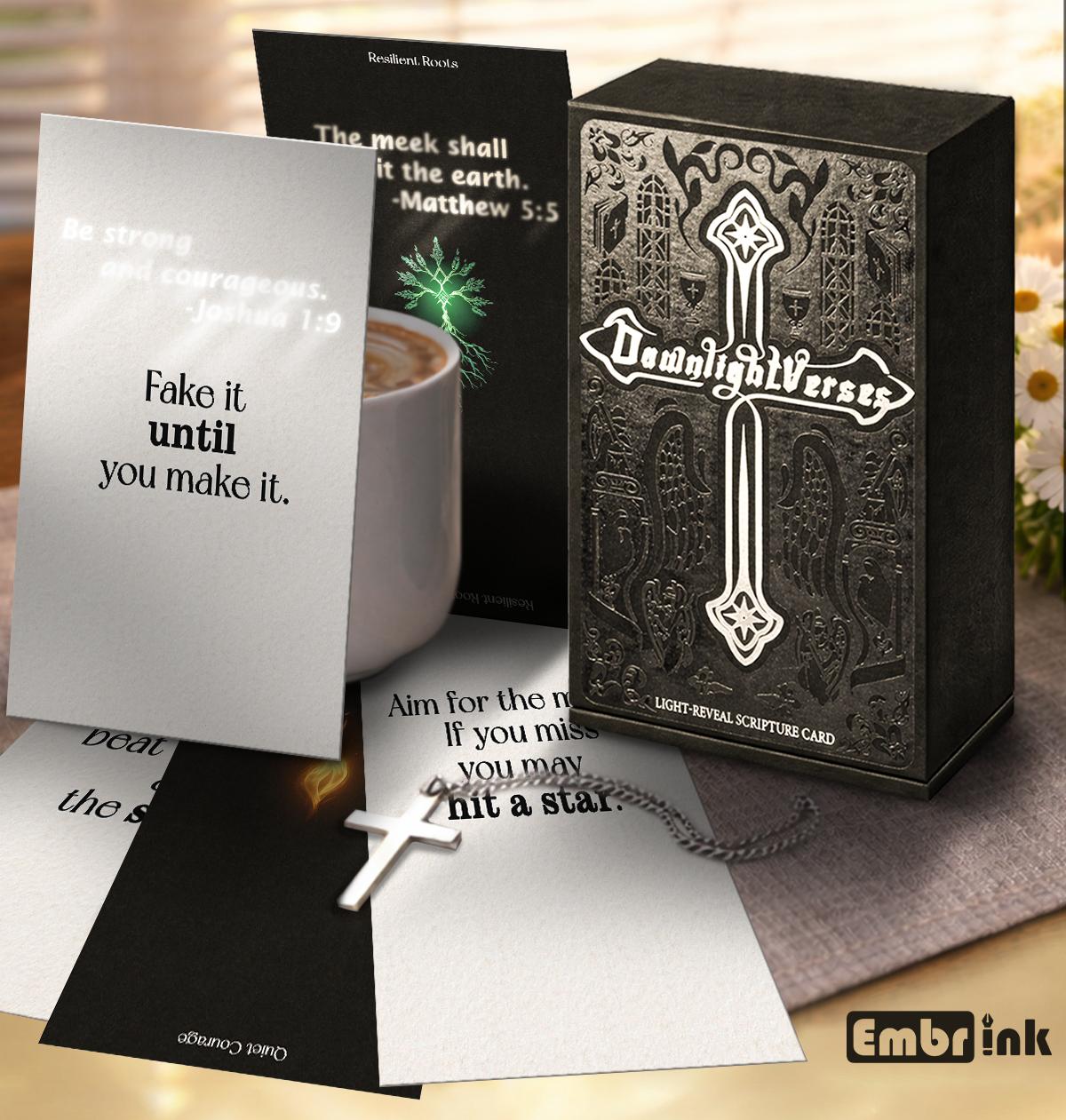 Light-Reveal Scripture Cards Christian Encouragement Cards with Hidden Bible Verses Faith Based Inspirational Prayer Cards in Pull Tab Gift Box Devotional Scripture Deck for Women Men Teens Daily Reflection Church Gifts Easter Baptism Confirmation