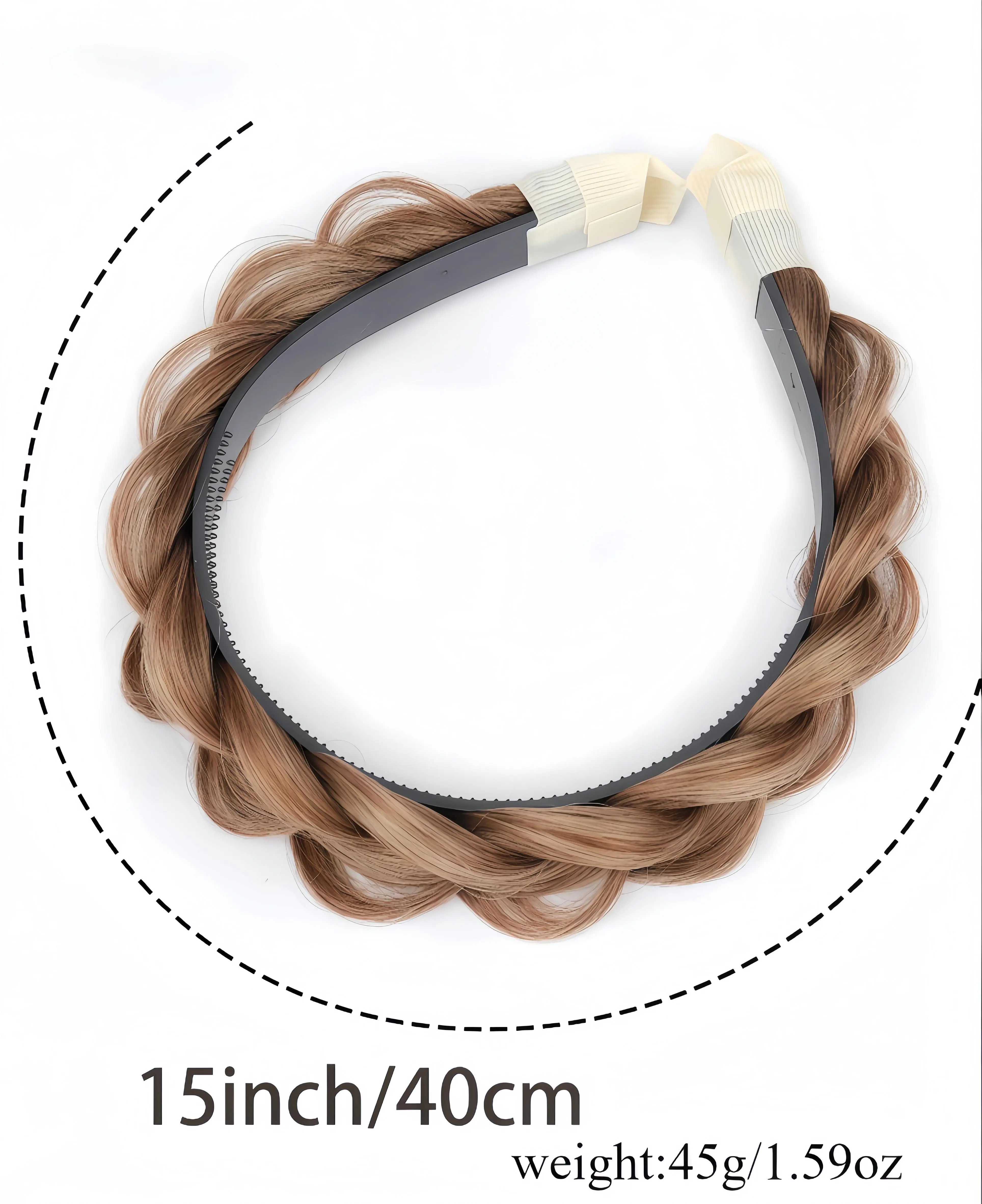 Buy more for greater discounts. Women’s large cable-knit braided knotted wide headband with tooth texture, high elasticity, sand tones—fashionable accessory that can be freely styled. Buy more for greater discounts. Women’s large cable-knit braided knotted wide headband with tooth texture, high elasticity, sand tones—fashionable accessory that can be freely styled.