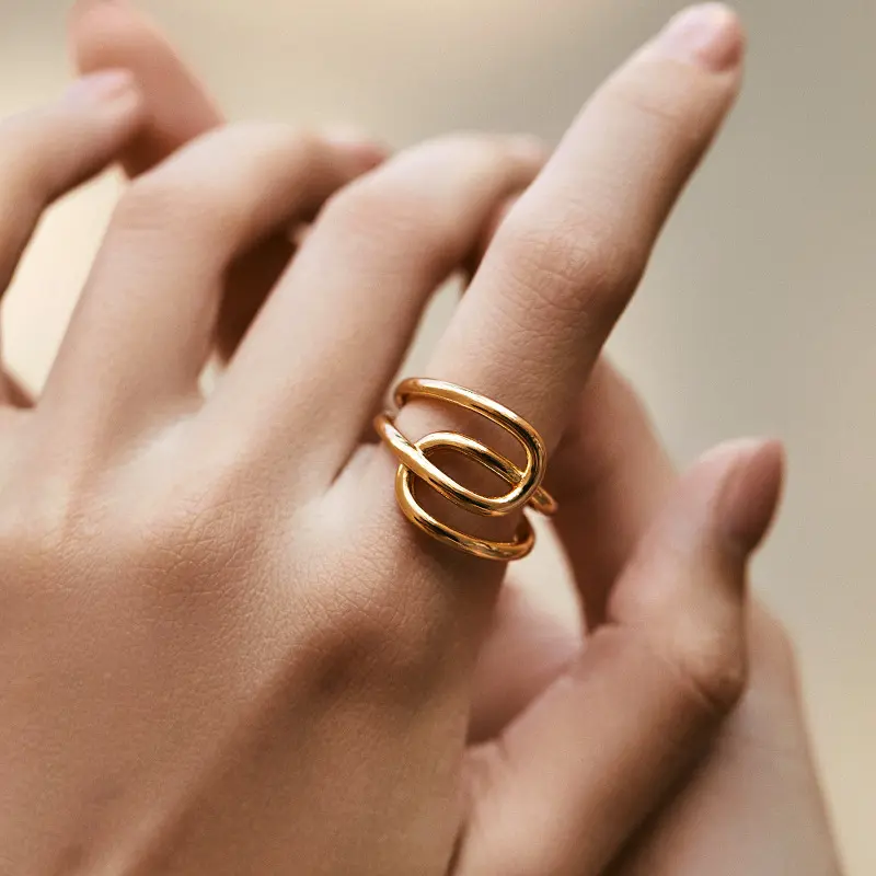 Trend Alert Adjustable Ring for Women, Hypoallergenic Copper Gold Plated Dainty Stackable Jewelry, Artisan Crafted Minimalist Ring, Leaf Design Cuff Ring for Gift, TikTok Famous Everyday Luxury Gift for Women & Girlfriend engagementrings promise rings