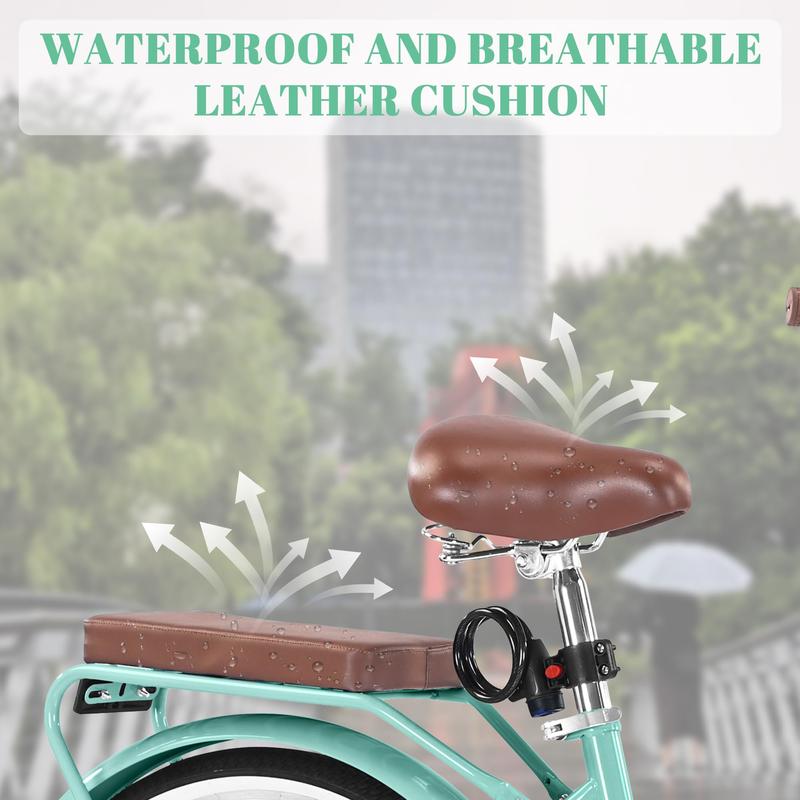 "26" Women's Foldable Commuter Bike - 7-Speed Gears & Front Storage Basket | Effortless Portability for City Rides, Campus Errands & Weekend Adventures"