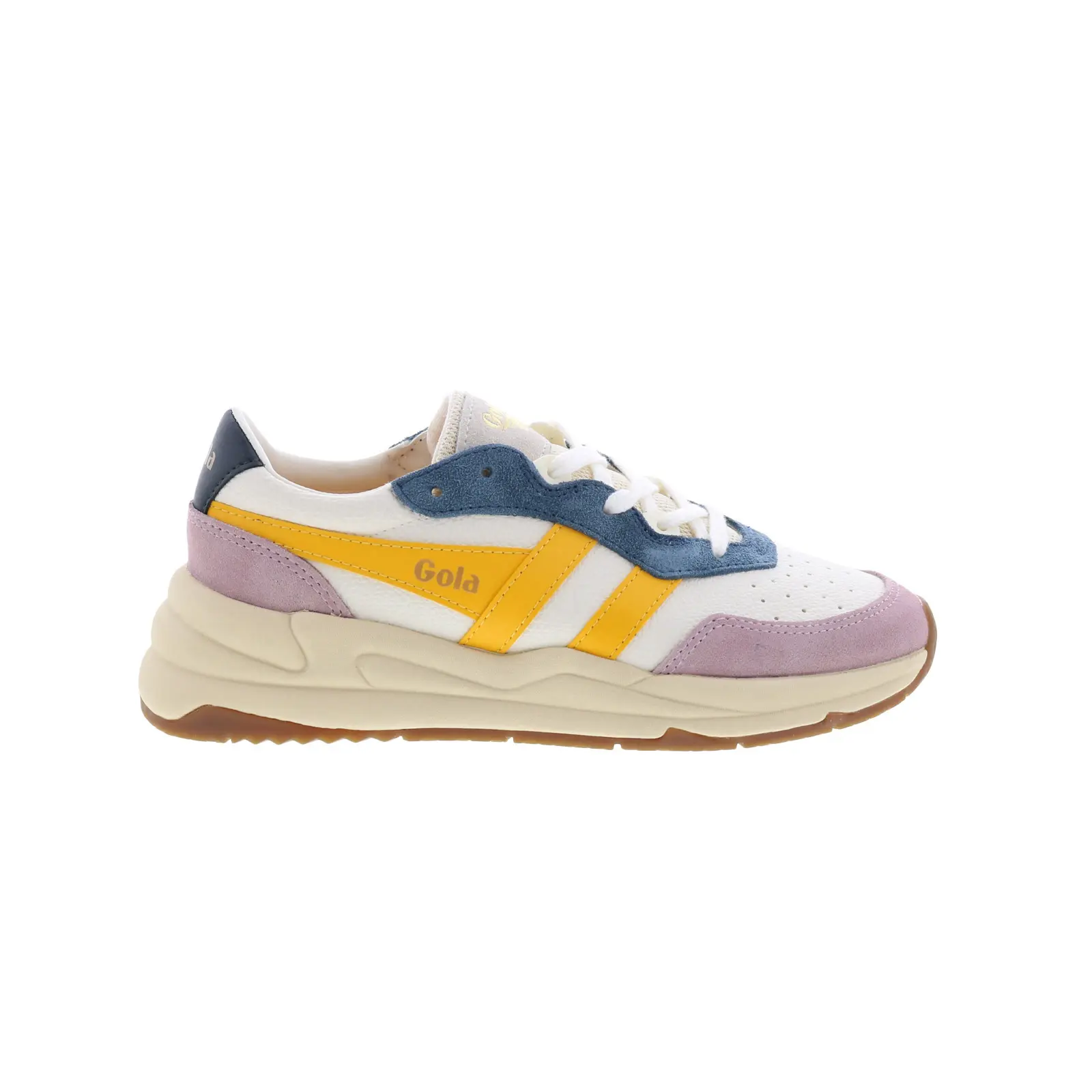 Gola Saturn Quadrant CLB521 Womens Beige Suede Lifestyle Sneakers Shoes