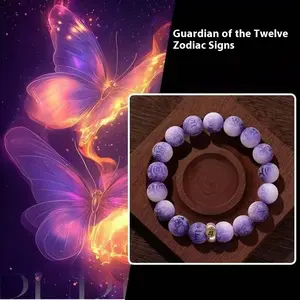 Feng Shui Purple Jade Butterfly Bodhi Bracelet - Attract Love, Wealth & Good Luck!Zodiac Charm for Relationship Bliss & Fortune Boost