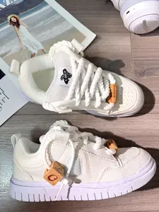 Men's Canvas Shoes, Fashionable Breathable Sneakers, Low Top Round Toe, Casual All-Season, Anti-Slip Durable, Size 50, Couples' Shoes