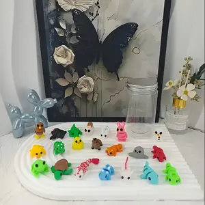 Mini 3D Animal Figurine Collection, Animal Design, Realistic Durable Plastic Animal Ornaments, Home Office Garden Decor, Perfect Collectibles