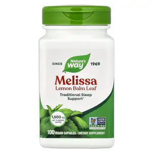 Nature's Way Melissa Lemon Balm Leaf, 100 Vegan Capsules (500 mg per Capsule)
