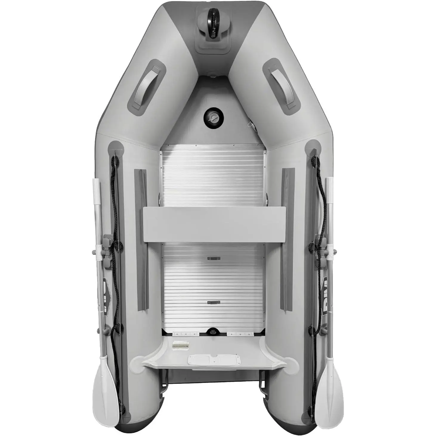 Inflatable Dinghy Boat, 2-5 Person Inflatable Boat for Adults, Heavy-Duty Fishing Boat with Aluminum Oars, Includes HIN for Registration