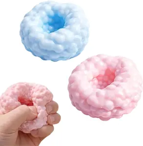 2 Pcs Crunchy Noisy Stress Balls, Ice Skin Crunchy Squishy Balls, Soft Moldable Squeeze Balls for Home Office or Travel for Adults