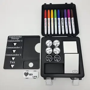 Commander Station Organizer for TCG Players – Dice Tray, Life Counter, Command Zone Tracker, Portable Tabletop Gaming Accessory, 3D Printed Storage for Card Games
