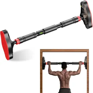 Adjustable Doorway Pull-Up Bar for Home Gym Multi-Position Chin-Up Bar Upper Body Strength Training No Drill Fitness Equipment Anti-Slip Secure Workout Bar for Home Apartment Dorms Office Bodybuilding Exercise