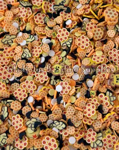Sunflower Clay Slices, Non-Edible Sprinkle Mix, Polymer Clay, Fake Sprinkles, Nail Art Supplies, Shaker Mix, Bee Clay, Summer
