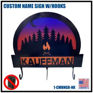 CUSTOM NAME SIGN W/HOOKS