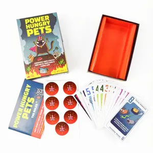 Power Hungry Pets by Exploding Kittens, Strategic Card Game, Fun Family Board Game, Night Adventure, 2-6 Players, Engaging Gameplay