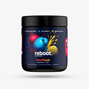 Reboot Pom Punch Energy Drink Powder Mix | Brain & Body Support | 42 Servings