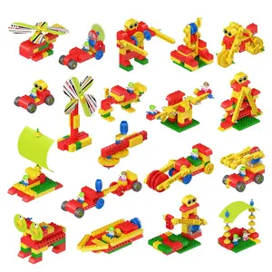 Educational Dacta Early Simple Machines Set Compatible with 9656 Duplo Big Particle Building Blocks STEAM Robot Science DIY Toys