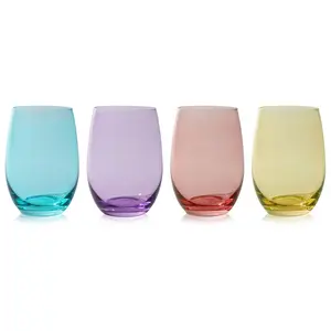 True Color Stemless Wine Glass set of 4