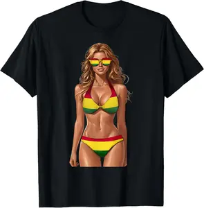 100%cotton Bolivian Flag Bikini Women Outfit Souvenirs Bolivia T-Shirt