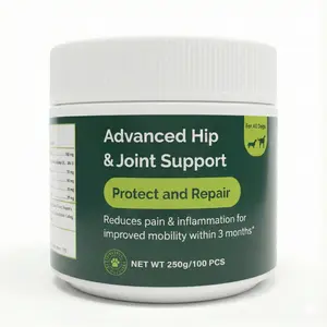 Advanced Hip and  Supplement for Dogs natural pet care with Glucosamine Chondroitin Omega 3 MSM and Green Lipped Mussel Pork Flavor Chews for Small and Medium Breeds joint