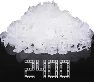 Tile Leveling System Clips - DIY 2400 Tiles Leveler Spacers - 1/8 Inch Tile Leveling System for Professional Ceramic Tile and Stone Installation