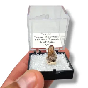 Topaz from Topaz Mountain, Utah - Dazzling Specimens in Perky Box Display