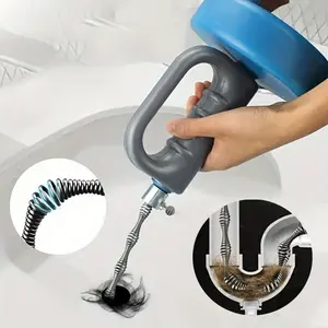 196.85 Inch Drain Unblocker, Flexible Rod Auger Sewer Pipe Unblocker Tool, Drain Cleaning Tool, Kitchen Sewer Unclogger Tool, Toilet Hair Unclogging Tool, Drain Clog Remover for Hotel Restaurant Commercial