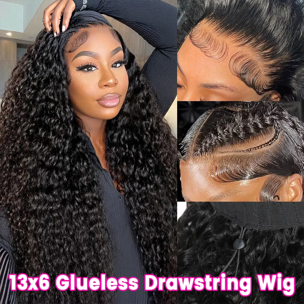 180%-13X6 Drawstring Glueless