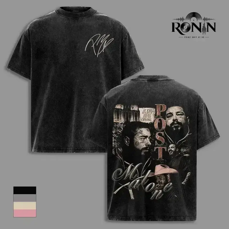 [Free Ship] Comfort Colors P.Malone Vintage Washed Graphic Tee, Rap Fan Shirt, Oversized Heavyweight Cotton Hip Hop Streetwear