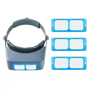 Headband Adjustable Four Magnification Electronic Industrial Repair Optical Glass Lens Reading Embroidery Inspection Tool Durable Accessories