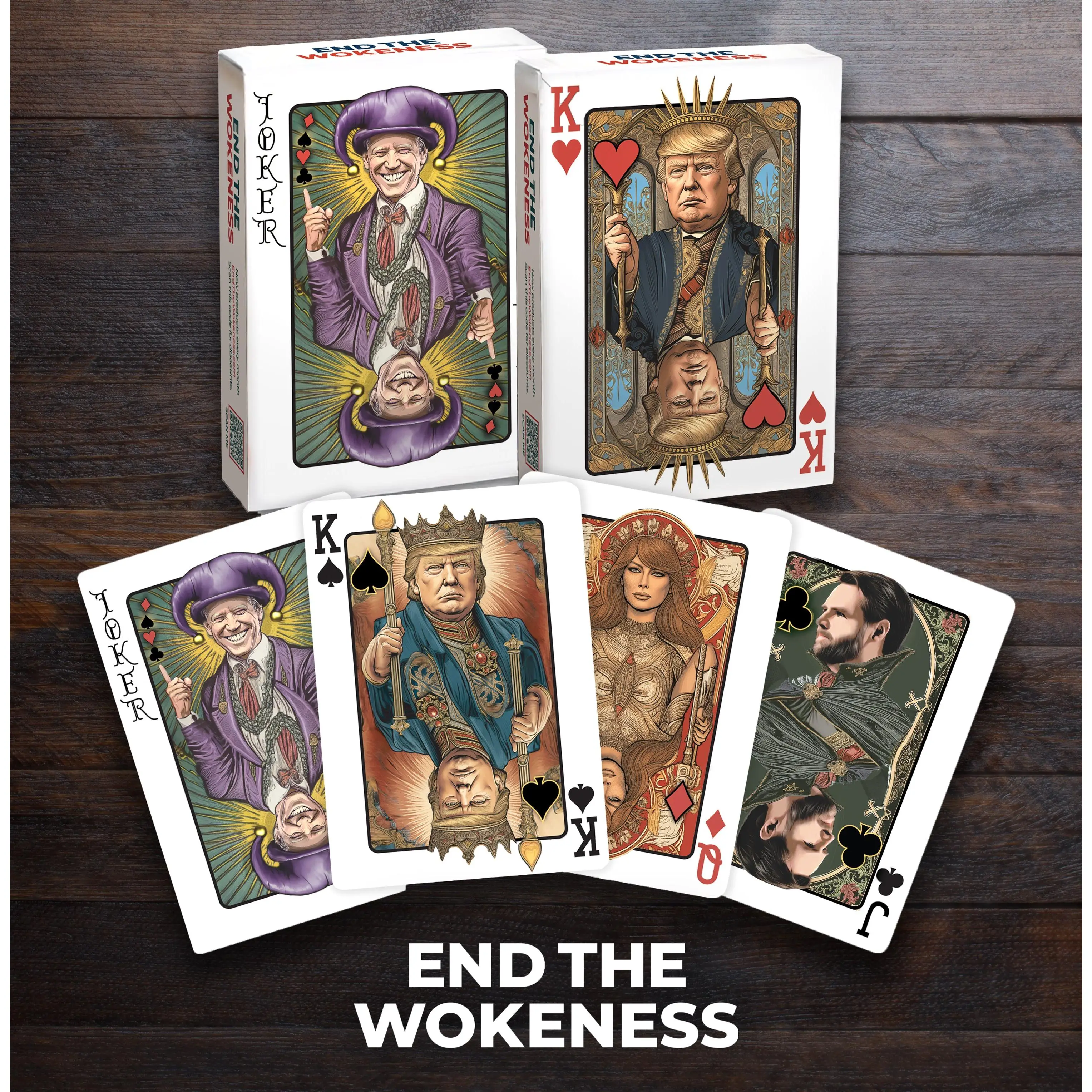 Trump Playing Card Deck - 52 Cards featuring unique designs