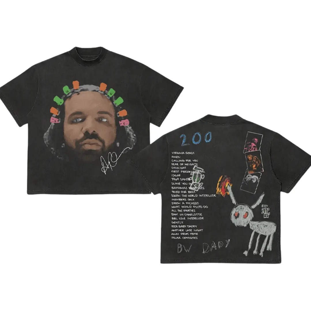VINTAGE TEE | DRAKE Wash T-Shirt Graphic Tee Clothing Cotton Unisex Top T-shirt Fabric Fit