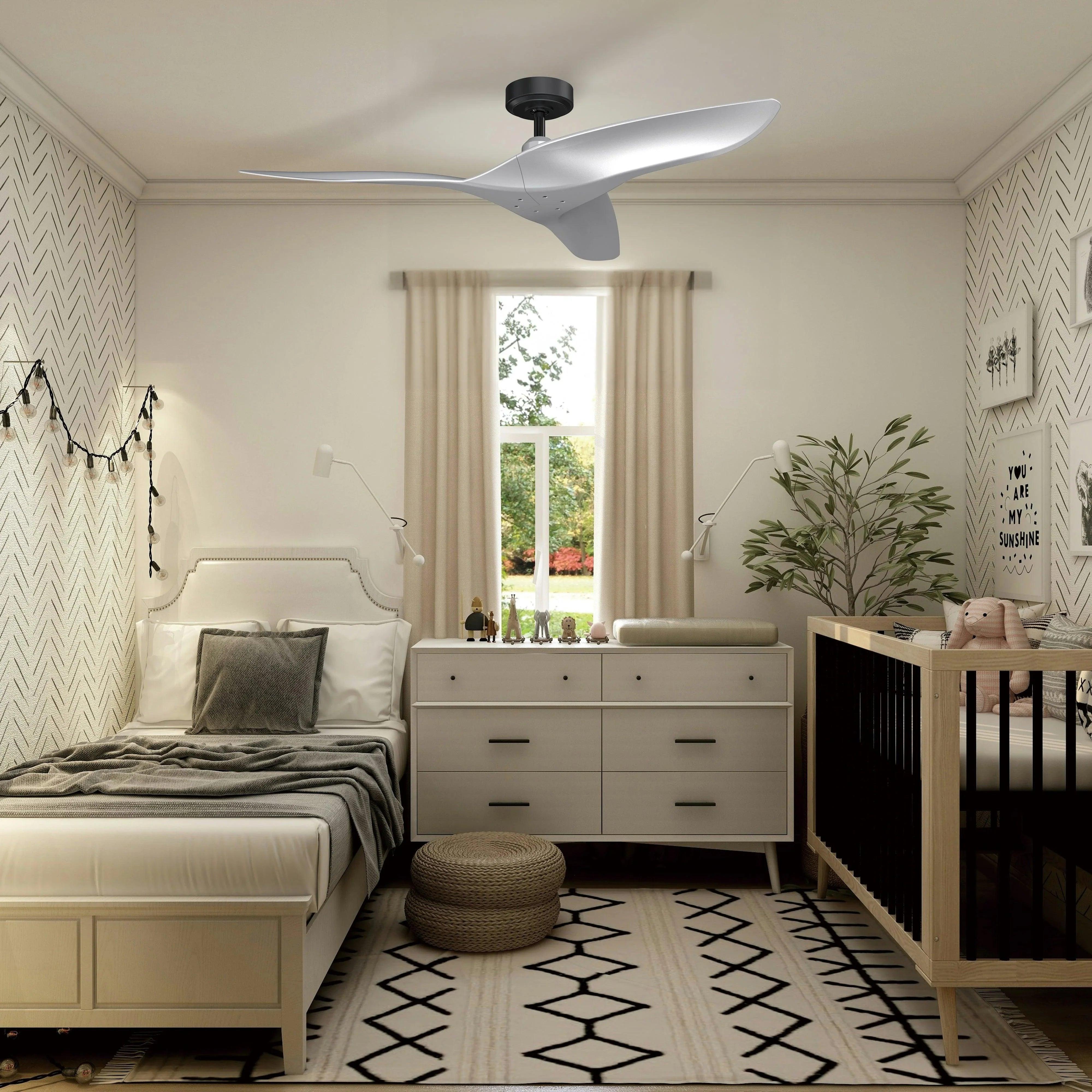 52" Punjab Industrial DC Motor Ceiling Fan with Remote Control Downrod Mount