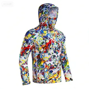 Men's Breathable UV-Protective Hooded Fishing Suit, Summer Long-Sleeved Fishing Suit compression sportswear hoodie