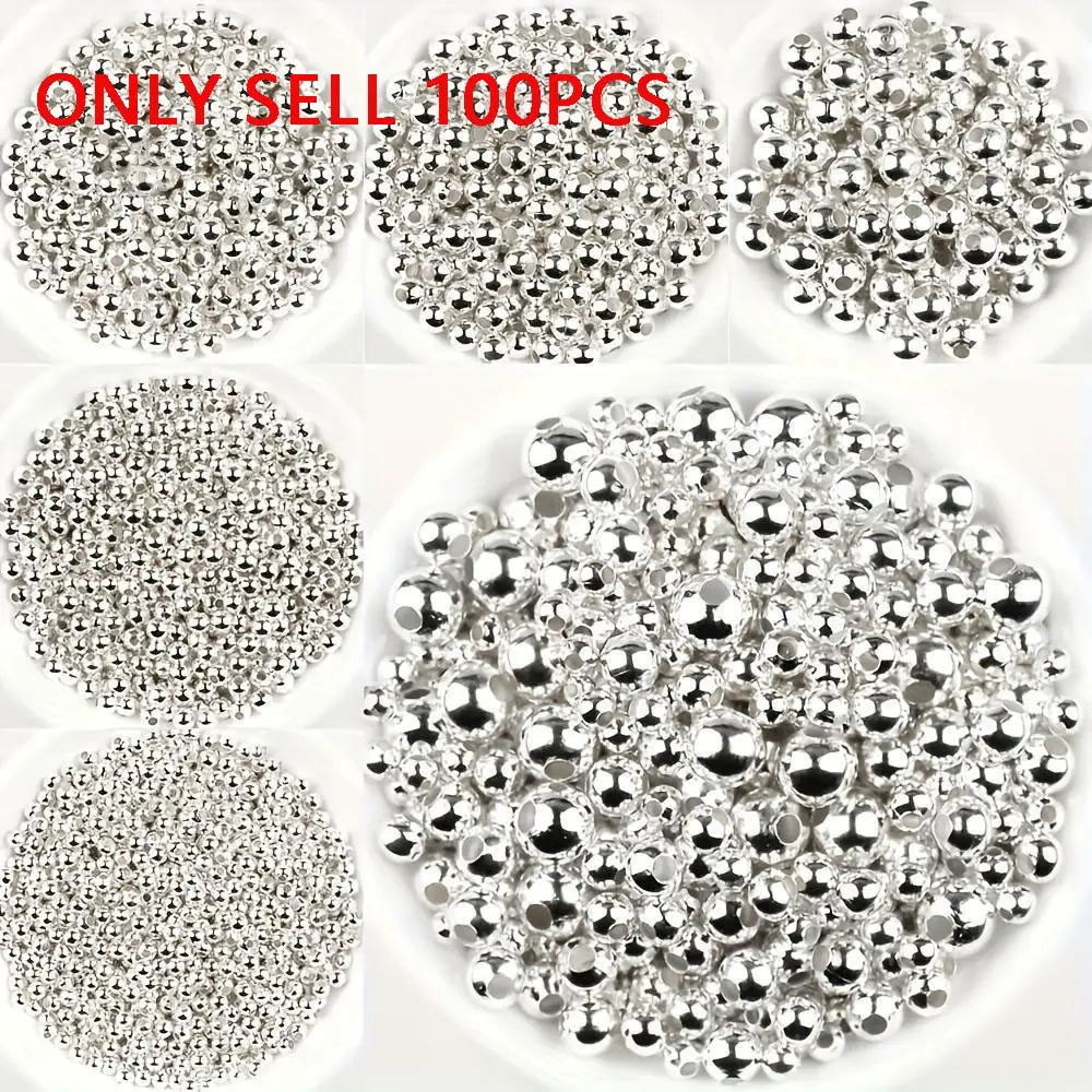 Beads for jewelry making - round beads with and without holes, DIY art tools for clothing sewing