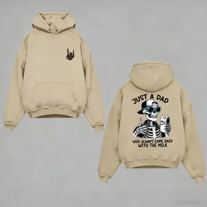 Funny Dad Hoodie Just A Dad Who Always Came Back With Milk Cozy Fathers Day Gift Sweatshirt Casual Streetwear Top