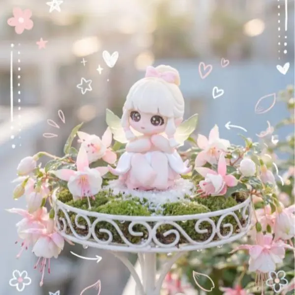 Liita Floral Fantasy Blind Box - TNT SPACE Flower Fairy Designer Collectible Art Toy, 9+1 Hidden Rare, 9-Pc Whole Set, Blindbags, Collectible Blind Pack
