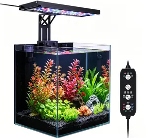 Seaoura Smart Aquarium LED Lighting 24H Cycle Day Night Mode Dimmable Clip On Fish Tank Light Energy Saving Grow Light for Freshwater Planted Aquarium adjustable timer