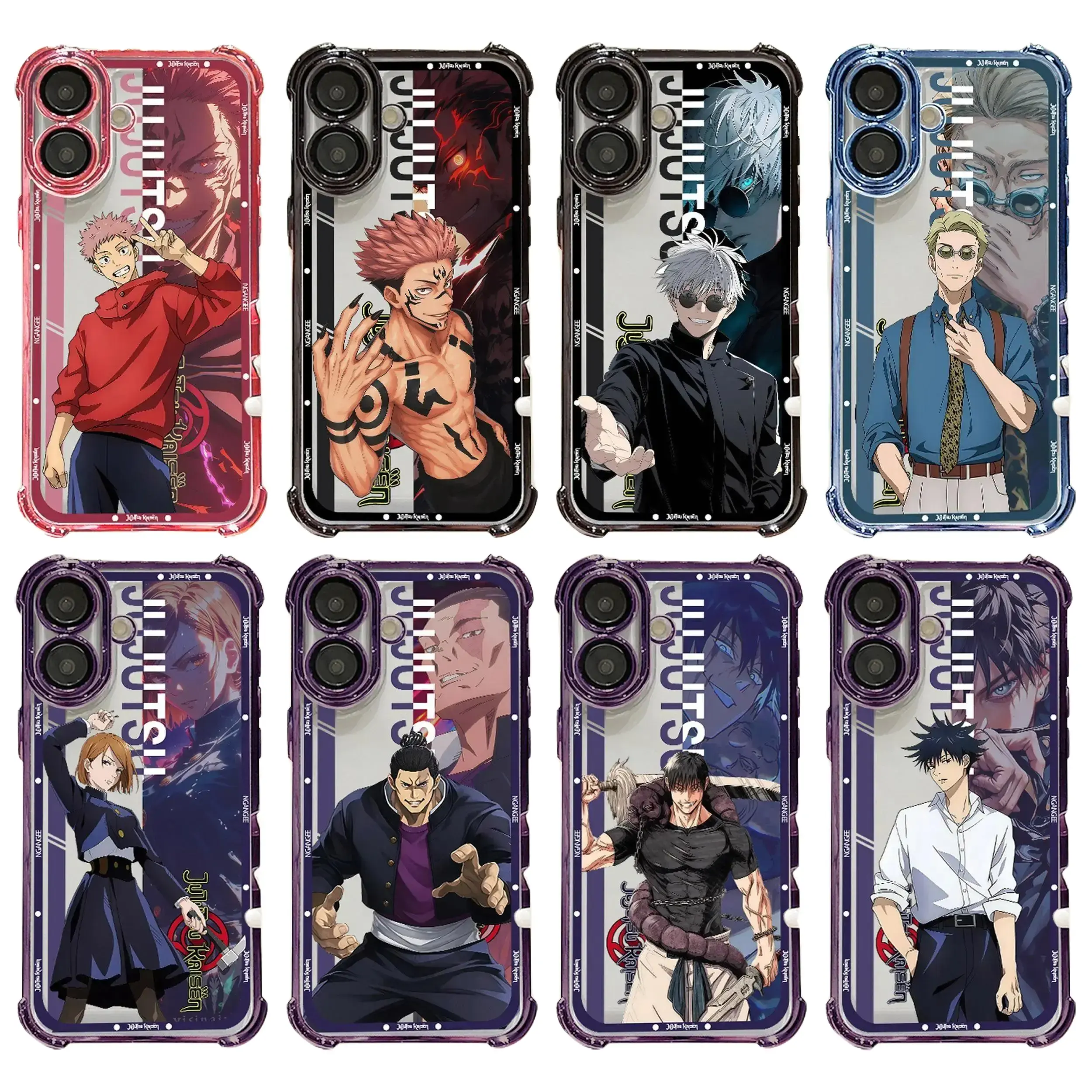 Anime-Style J-Jujutsu Kaisen Phone Case For iPhone 17 Promax 17Air 16 Plus 15 14 13 12 11 And Samsung Galaxy S26 Ultra/S25/S24/S23/S22/S21 FE Plus EDGE- Anti-Fall Shockproof soft tpu Protective Cover Gift For Birthday Halloween Christmas
