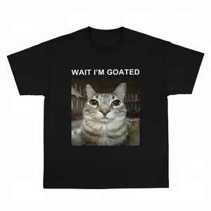 Men's Cat & Letter Print Casual Graphic Design Round Neck Tee, Regular Fit Street Fashion Casual Short Sleeve T-shirt for Daily Wear, Men's for Summer Casual tops are suitable for daily wear and vacations Men Women T-Shirt