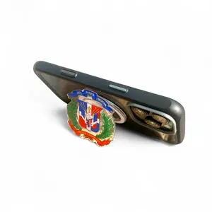 Dominican Escudo Magnet Phone Stand