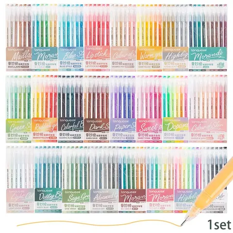 Morandi Retro Color Palette Pen, Multi-Color Drawing and Graffiti Pen, Stackable Ink Refills, Neutral Pen, Art Pens, 162/213/252 Colors