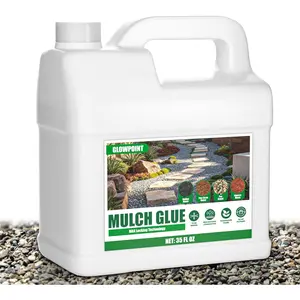 35 OZ Mulch Glue for Landscaping, Rock Glue Mulch Lock Pea Gravel Stabilizer, Fast-Dry Non-Toxic Weather-Resistant Gravel Binder, Strong Hold Pebble Gravel for Outdoor Garden Pine Straw