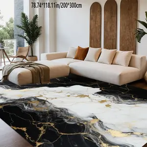 Marble-like carpet in modern wind area can be machine-washed. Home decoration sofa coffee table mat bedside mat dining table mat kitchen study home carpet mat. Machine Washable Rug Abstract Marble Rug