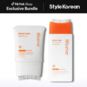 [lilyeve] GrowTurn Hair Duo (Serum & Shampoo) | Built in Brush for Hair Growth & Thickening | Treatment for Thinning Hair, Hair Loss
