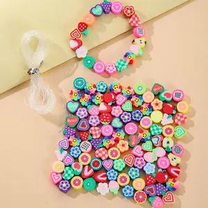 80pcs Multicolor Polymer Clay Beads Set, Ideal for Bracelets, Jewelry Making, Keychains, Craft Accessories, Fashion Gift Kit