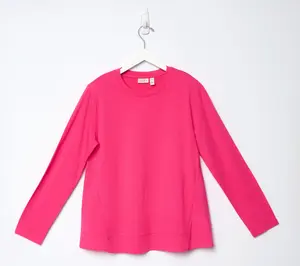 LOGO Layers by Lori Goldstein Mixed Media Long Sleeve Top