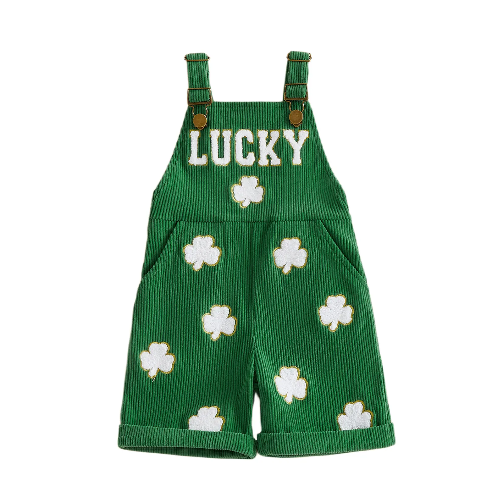 Infant Toddler Little Kids Girls Boys St. Patrick's Day Overalls Lucky ...