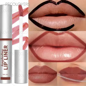 Peel Off Lip Liner Pencil Matte Dye Liquid Lipstick Waterproof Long Lasting Tear-Off Lip Gloss Makeup Tattoo Mask Lip Gloss Cosmetics