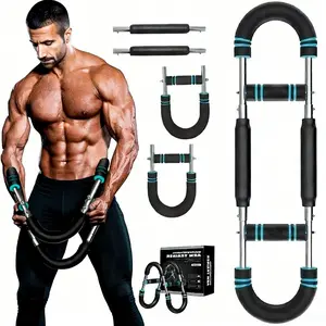 2026 New Pro 60-100lb Adjustable Power Twister Bar, Chest Shoulder Arm Intensive Workout Equipment, Detachable 2-Spring Twister Arm Trainer Black Edition, Portable Home Gym Exerciser